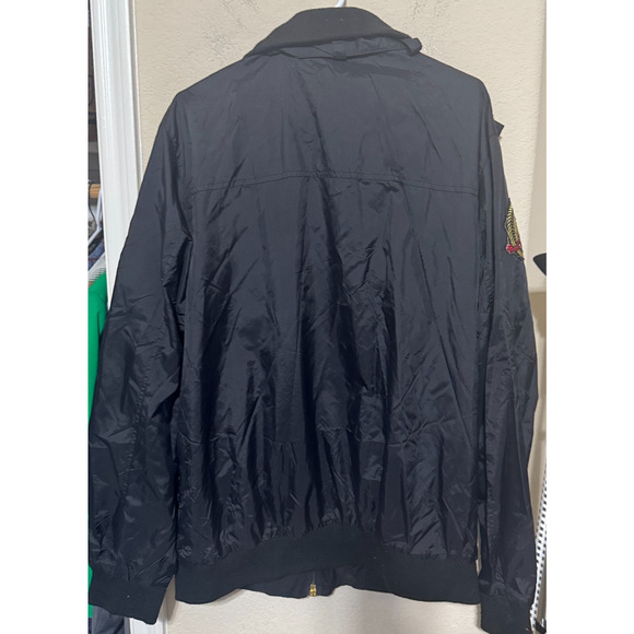 Mens Brooklyn Basement NYC Bomber Jacket Coat Size 3XL gold zippers military - Picture 5 of 9